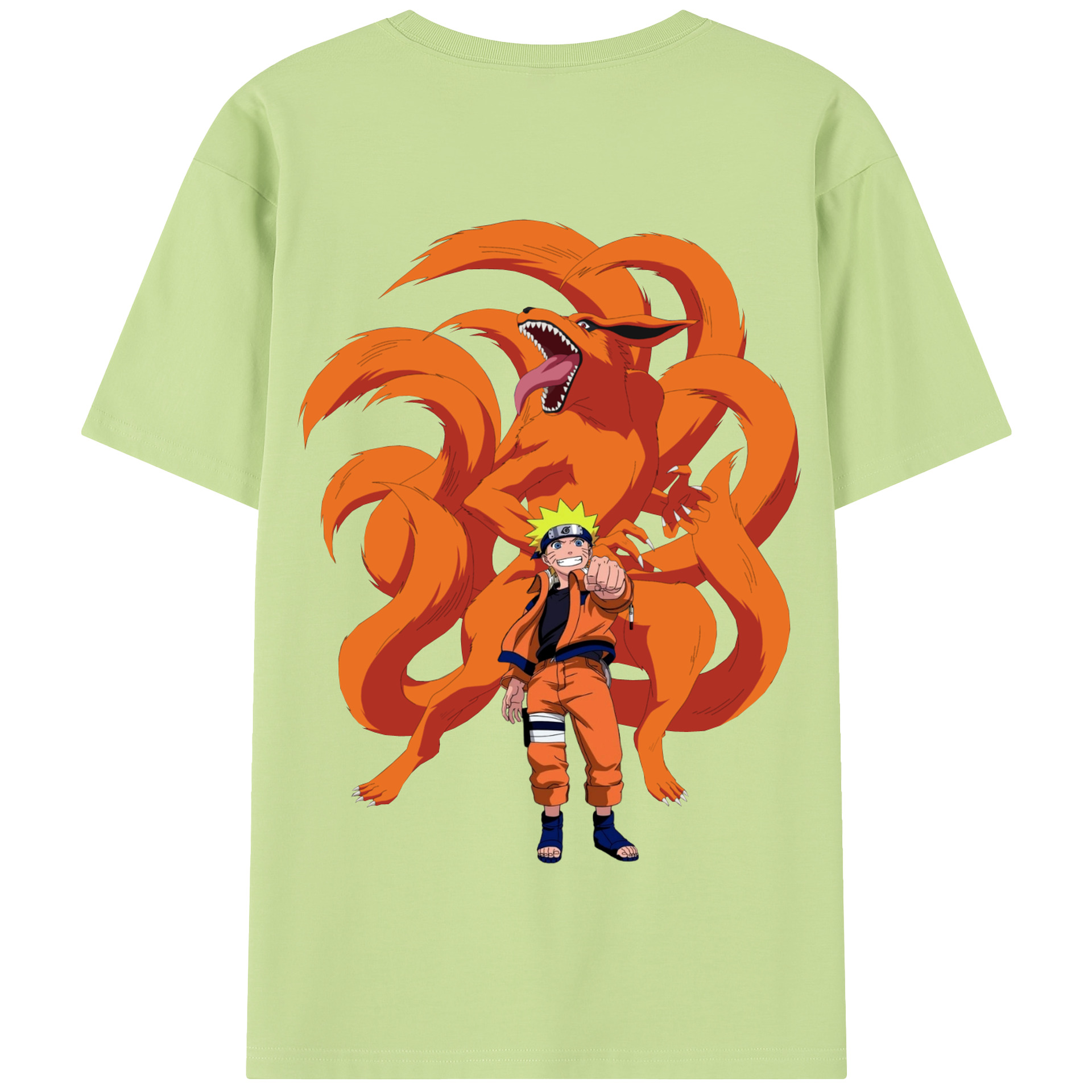 （画像用） NARUTO -ナルト- うずまき ナルト Uzumaki Naruto 綿100％半袖Tシャツ（背面プリント）